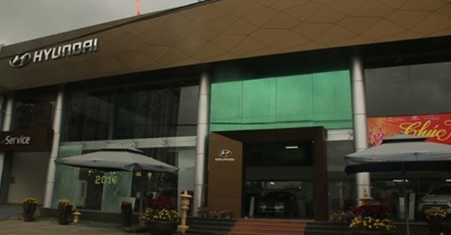 Showroom Hyundai Cẩm Lệ, một trong hai địa điểm mà Huy gây án.