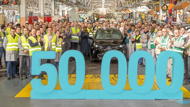 
Trong 4 năm, đã có 50.000 chiếc Renault Zoe xuất xưởng.
