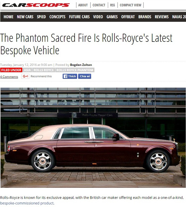 Chiếc RollsRoyce Phantom độc nhất thế giới được hợp tác sản xuất cùng  Hermes  Cập nhật tin tức Công Nghệ mới nhất  Trangcongnghevn