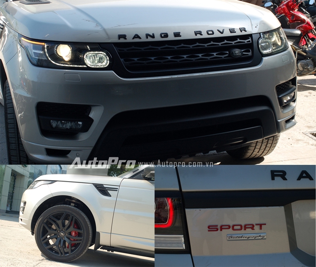 
Các chi tiết như logo Range Rover, lưới tản nhiệt, khe gió bên sườn đều được sơn màu đen.
