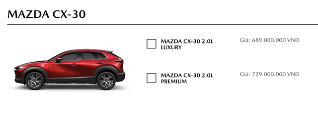 Mazda CX-30 tiếp tục điều chỉnh giá bán: Tăng 25 triệu đồng, vẫn rẻ hơn Honda HR-V bản tiêu chuẩn - Ảnh 1.