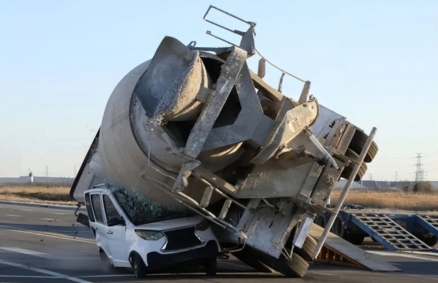 Đối thủ Toyota Alphard cho thấy có thể bền đến mức nào: Cho cả xe trộn bê tông khổng lồ 'đè' lên mà chỉ nứt kính lái - Ảnh 2.