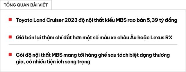 Toyota Land Cruiser hàng hiếm rao bán đắt hơn cả Lexus RX: Ngoại thất 'full' đen, nội thất độ kiểu thương gia- Ảnh 1.