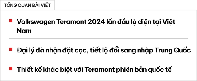 VW Teramont 2024 đã về Việt Nam: Nhiều điểm giống Teramont X vừa ra mắt, dễ thêm công nghệ đấu Explorer - Ảnh 1.