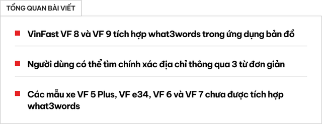 Chủ xe VinFast VF 8 và VF 9 chưa chắc đã biết tính năng ẩn này: Tìm vị trí chính xác trên bản đồ bằng câu lệnh 3 từ mà không cần địa chỉ - Ảnh 1.