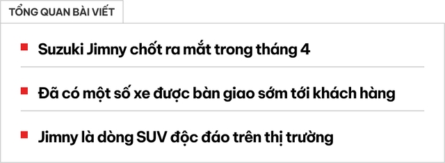 Suzuki Jimny chốt lịch ra mắt tại Việt Nam dù đã có nhiều xe giao khách, đại lý báo giá từ 789 triệu, có bản độ sẵn cho khách thích G 63 - Ảnh 1.