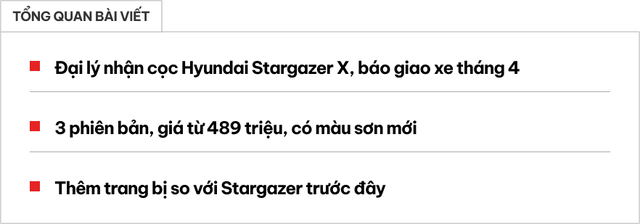 Đại lý báo giá Hyundai Stargazer X từ 489 triệu rẻ nhất phân khúc, hé lộ nhiều trang bị hiện đại đấu Xpander - Ảnh 1.