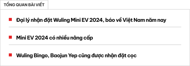 Đại lý nhận cọc Wuling Mini EV 2024, báo sắp về Việt Nam: Thiết kế mới, chạy 210km/sạc, tăng sức đấu VF 3 - Ảnh 1.