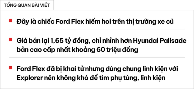 Hàng hiếm Ford Flex rao bán đắt hơn Everest đời mới: Thiết kế độc lạ, dễ kiếm phụ tùng khi dùng chung linh kiện với Explorer - Ảnh 1.