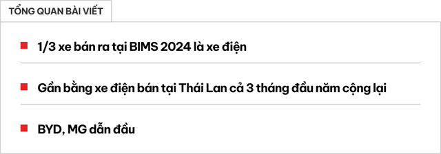 1/3 xe bán ra tại Bangkok International Motor Show 2024 là xe điện - Ảnh 1.