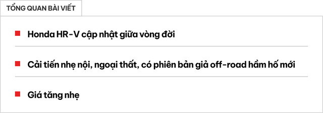 Honda HR-V 2024 ra mắt: Cải tiến nhẹ nhàng, chờ đời kế tiếp - Ảnh 1.