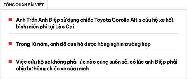 Sếp công ty dược cứu hộ hàng nghìn ô tô miễn phí bằng Toyota Corolla Altis: 'Có người bảo hâm, chẳng ai max rảnh thế này'- Ảnh 1.