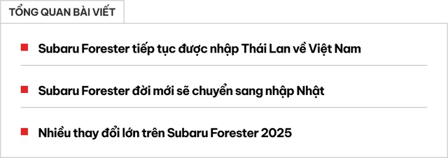 Chính thức: Subaru Forester quay lại nhập Nhật, giá có thể tăng mạnh, khách Việt tranh thủ mua nốt hàng Thái sẽ lợi được hàng trăm triệu- Ảnh 1.