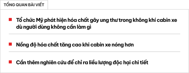 Không khí trong xe có chất gây ung thư, đặc biệt nhiều khi trời nóng - Ảnh 1.