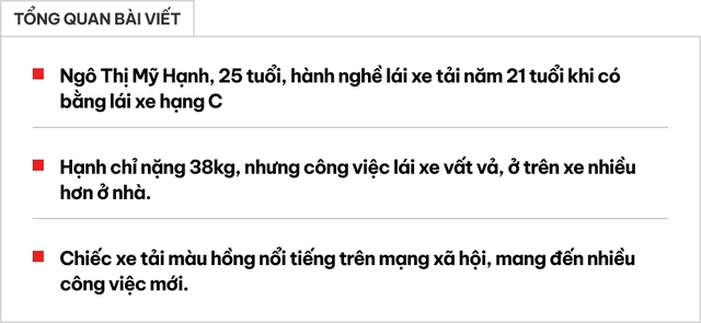 Nữ tài xế Gen Z Thái Nguyên nặng 38kg lái xe tải 30 tấn khắp miền Bắc: Thời gian mình ở trên xe còn nhiều hơn ở nhà- Ảnh 1.