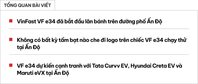 Hình ảnh này cho thấy VinFast VF e34 dễ là mẫu xe Việt Nam đầu tiên trong dự án hơn 48.000 tỷ đồng bán tại Ấn Độ- Ảnh 1.