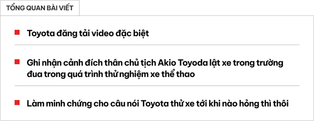 Chủ tịch Toyota vừa lật nhào với xe đua như thế này- Ảnh 1.