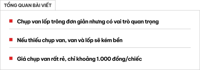 Chụp cao su này giá chưa đến 1.000 đồng nhưng mất sẽ gây hậu quả khôn lường, nếu không muốn hỏng van và lốp thì cần để ý- Ảnh 1.