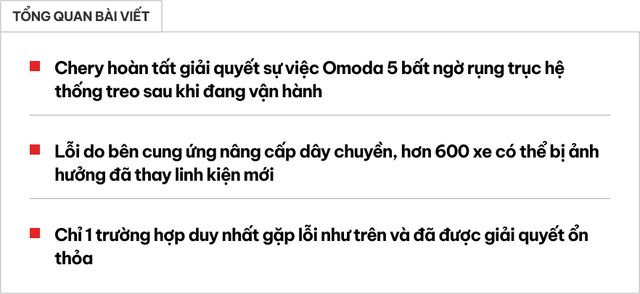 Omoda 5 gãy trục sau đã được xử lý, chủ xe khẳng định đã kiểm tra kỹ và thấy hài lòng- Ảnh 1.