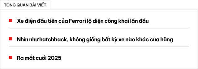 Ferrari động cơ điện đầu tiên chạy thử trên đường: Dáng như xe phổ thông, có hẳn ‘ống xả kép’ như xe xăng- Ảnh 1.