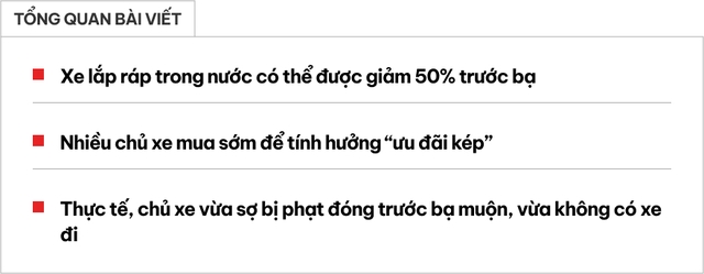 Tính ‘liều ăn nhiều’ mua xe sớm chờ giảm trước bạ, chủ xe sốt ruột than thở: ‘Xe cất kho không đi được, bắt taxi tốn quá nhiều tiền’- Ảnh 1.