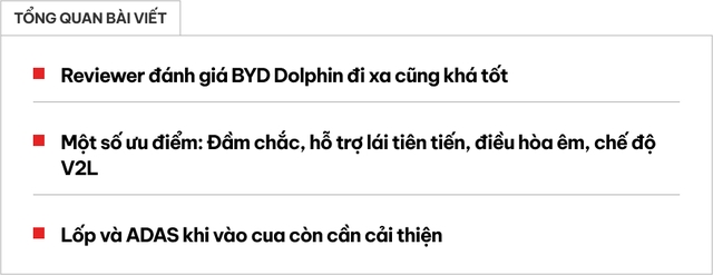 Thử thách BYD Dolphin về nông thôn: Đầm chắc, ADAS hiệu quả, nhưng lốp và độ ồn là điểm trừ- Ảnh 1.