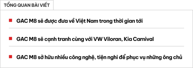 Sang tận Trung Quốc để xem GAC M8 sắp về Việt Nam: Dễ nhầm thành Alphard, công nghệ bạt ngàn, có điểm giống Rolls-Royce- Ảnh 1.