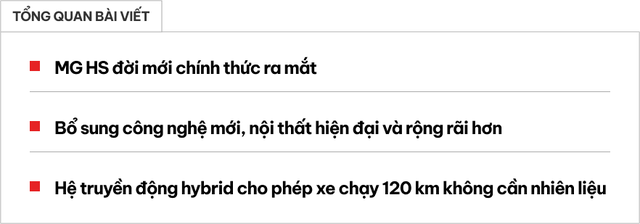 MG HS 2025 ra mắt: Thiết kế mới, kích thước lớn hơn, nội thất nhiều trang bị xịn hơn đời cũ, về Việt Nam dễ ‘hot’- Ảnh 1.