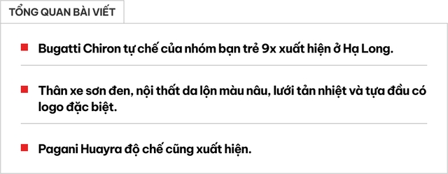 Cận cảnh hypercar Bugatti Chiron độ chế của nhóm 9x Quảng Ninh: Nội thất như xe thật, có một chi tiết khác biệt- Ảnh 1.