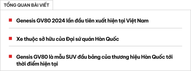 Genesis GV80 2024 bất ngờ xuất hiện tại Việt Nam: Máy xăng 2.5 tăng áp, đã ra biển số- Ảnh 1.