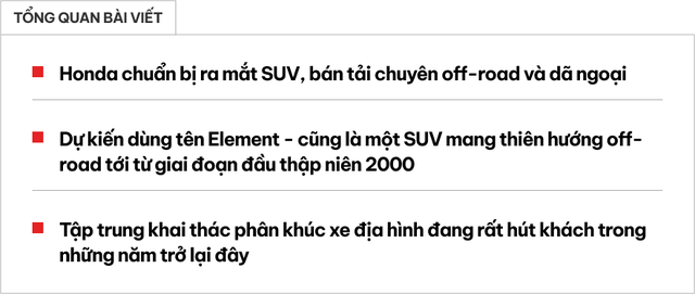 Honda tính làm bán tải cỡ Ford Ranger, hồi sinh cả SUV ‘như nhà di động’- Ảnh 1.