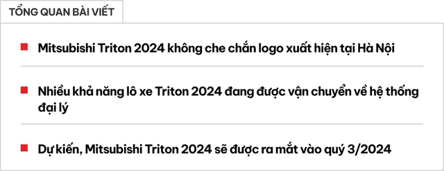 Mitsubishi Triton 2024 tiếp tục lộ ảnh tại Việt Nam: Chưa phải bản cao nhất nhưng dễ có ADAS- Ảnh 1.