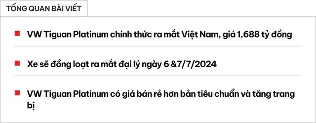 VW Tiguan thêm phiên bản mới tại Việt Nam: Thêm tiện nghi và an toàn, giá 1,688 tỷ đồng rẻ hơn cả bản tiêu chuẩn- Ảnh 1.