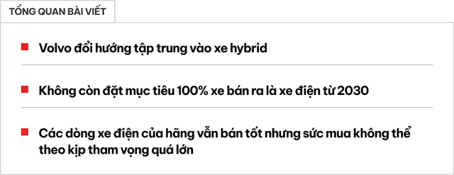 Volvo trở lại với xe hybrid: Ô tô điện vẫn bán tốt nhưng cần có phương tiện lai cho 'những người chưa sẵn sàng 100%'- Ảnh 1.