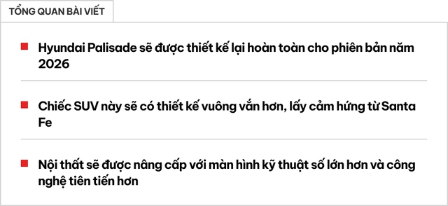 Đây là những gì sẽ có trên Hyundai Palisade 2026: Lớn hơn hẳn đời trước, như Santa Fe phóng to, nội thất 'vay mượn' xe điện Ioniq 7- Ảnh 1.