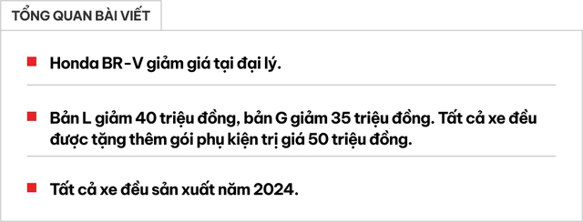 Honda BR-V giảm giá tại đại lý: Bản ‘base’ còn hơn 620 triệu, ngang Xpander bản đắt nhất- Ảnh 1.