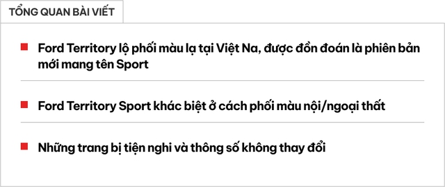 Lộ Ford Territory phối màu khác biệt tại Việt Nam: Trông thể thao hơn, dễ là bản Sport sắp ra mắt- Ảnh 1.