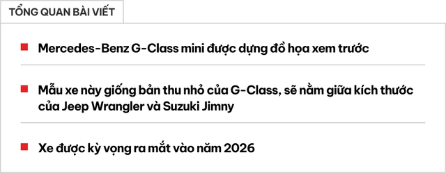 Mercedes-Benz G-Class mini mà thế này thì nhiều SUV địa hình khác phải dè chừng: Như thu nhỏ bản gốc, giá dễ tiếp cận hơn- Ảnh 1.
