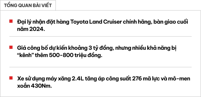 Đại lý báo Toyota Land Cruiser Prado 2024 kèm ‘lạc’ ít nhất 500 triệu đồng, về Việt Nam cuối năm nay- Ảnh 1.