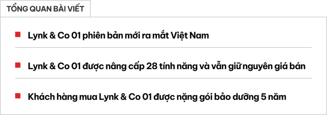 Lynk & Co 01 thêm 28 tính năng, giữ giá 999 triệu, khách mua xe trước được đổi mới miễn phí- Ảnh 1.