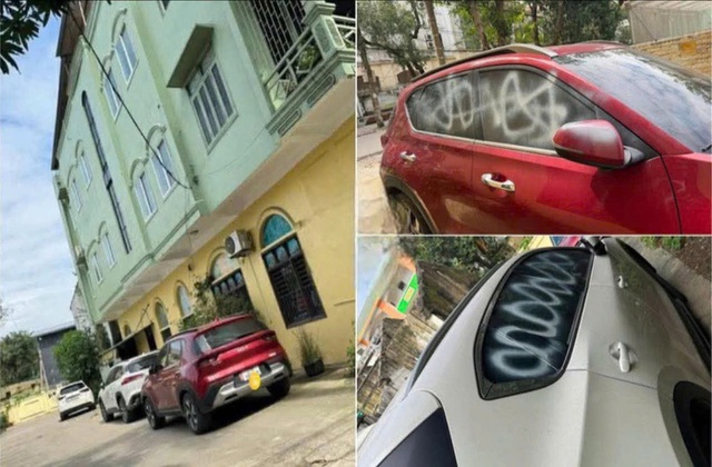Xôn xao hình ảnh nhiều xe ô tô bị xịt sơn khi đậu bên đường- Ảnh 1.