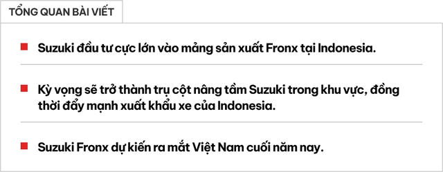 Suzuki 'dồn tổng lực' cho Fronx, đầu tư 1.600 tỷ đồng cho nhà máy lắp ráp xe- Ảnh 1.