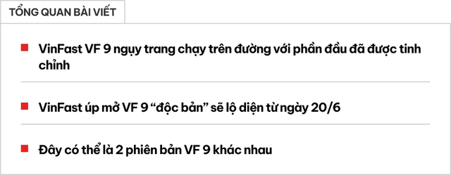 VinFast VF 9 với thiết kế mới lộ diện trên đường, dễ là bản nâng cấp, hãng úp mở thêm ‘độc bản’ sắp ra mắt ngay tháng này- Ảnh 1. VinFast VF 9 với thiết kế mới lộ diện trên đường, dễ là bản nâng cấp, hãng úp mở thêm ‘độc bản’ sắp ra mắt ngay tháng này- Ảnh 1.