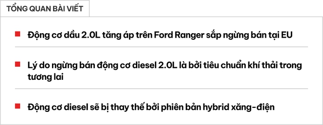 Ford Ranger bản máy dầu giống tại Việt Nam sắp 'bay màu' khỏi một thị trường, thay thế bằng động cơ hybrid xăng - điện mới tiết kiệm- Ảnh 1. Ford Ranger bản máy dầu giống tại Việt Nam sắp 'bay màu' khỏi một thị trường, thay thế bằng động cơ hybrid xăng - điện mới tiết kiệm- Ảnh 1.