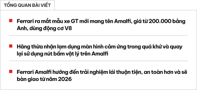Các hãng đua nhau bỏ hết nút bấm vật lý thì Ferrari làm ngược lại trên siêu xe vừa ra mắt- Ảnh 1. Các hãng đua nhau bỏ hết nút bấm vật lý thì Ferrari làm ngược lại trên siêu xe vừa ra mắt- Ảnh 1.