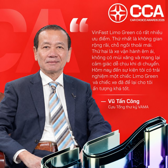 &lsquo;Xe dịch vụ cho h&agrave;nh kh&aacute;ch của năm&rsquo; gọi t&ecirc;n VinFast Limo Green tại Car Choice Awards 2026 - Ảnh 3.