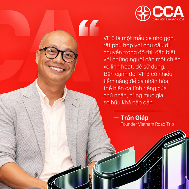 VinFast VF 3 tiếp tục l&agrave; 'Xe GenZ của năm' tại Car Choice Awards 2026 - Ảnh 3.