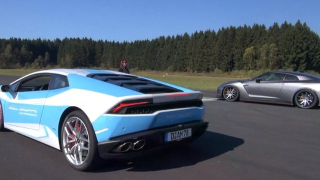 Lamborghini Huracan đối đầu "Sát thủ siêu xe" Nissan GT-R