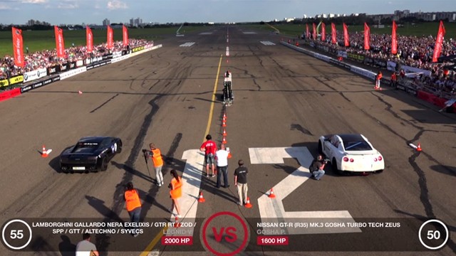Nissan GT-R 1.600 mã lực "quật ngã" Lamborghini Gallardo 2.000 mã lực