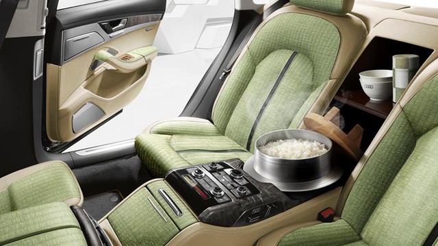 Audi A8L đặc biệt cho Việt Nam: Có thể... nấu cơm ở hàng ghế sau